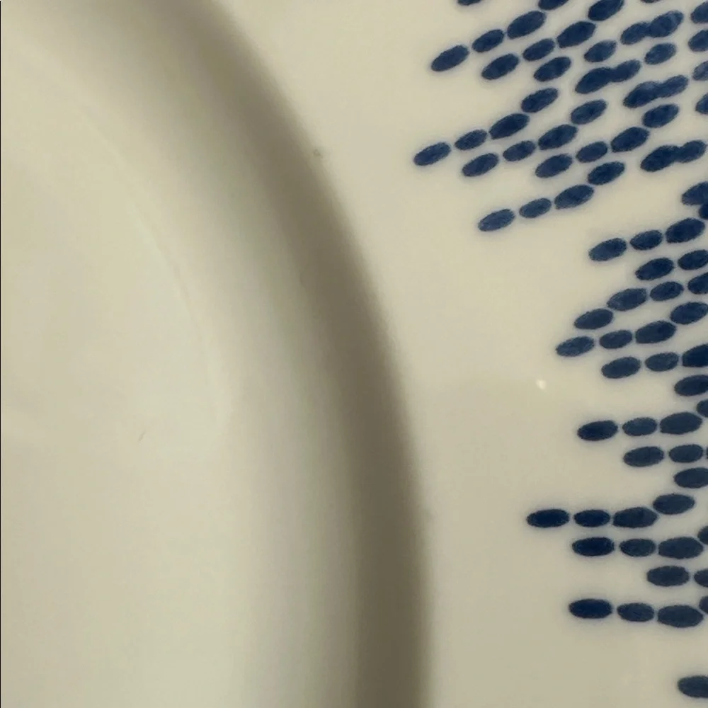 Martha Stewart For Macy's Stockholm Blue &‎ White Pattern Dinner Plates Set Of 4